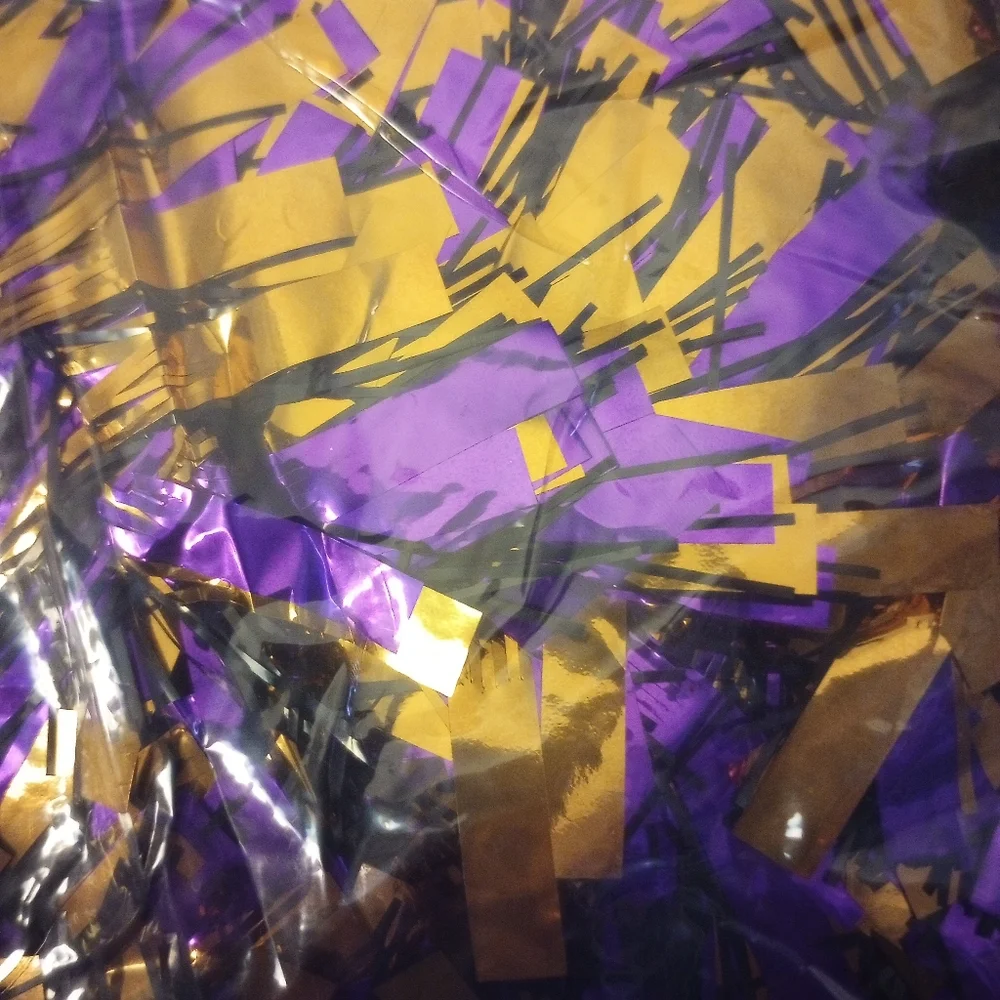Riceshoot Purple Orange Black 131.23 ft Metallic Tinsel Garland NWT